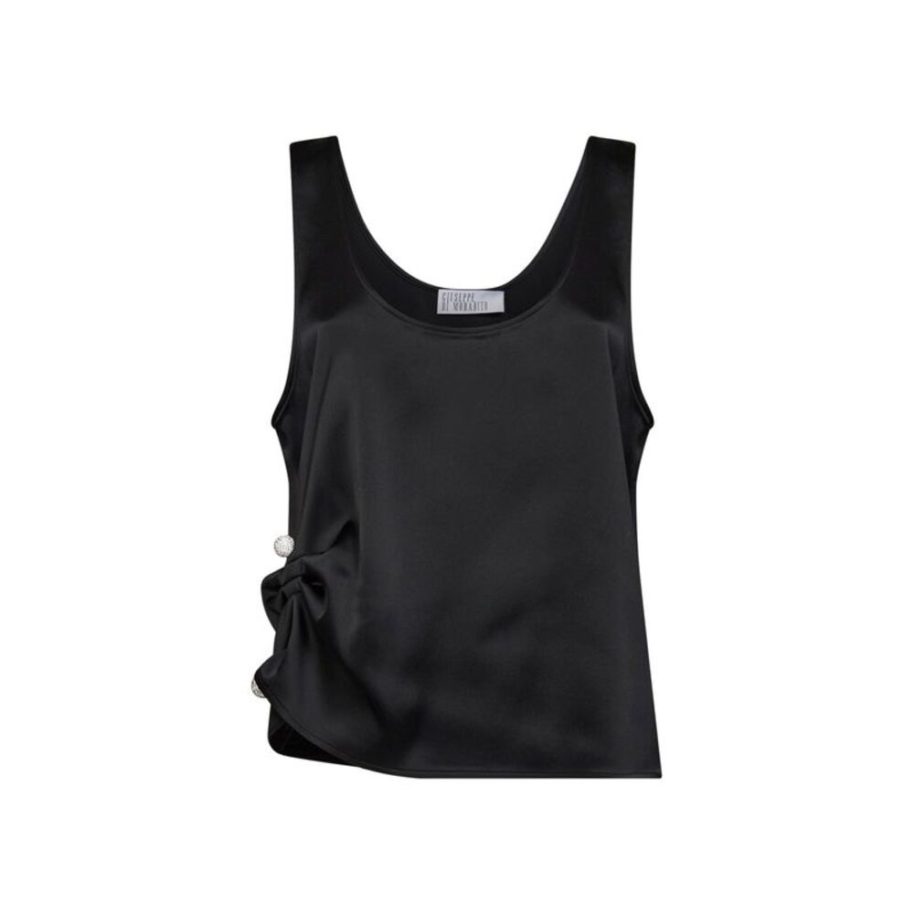Giuseppe Di Morabito Women Black Satin Draped Top